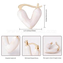Enamel Heart Hoop Earrings&nbsp;JE1108A