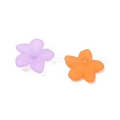 5-Petal Transparent Acrylic Bead Caps&nbsp;FACR-T001-06A