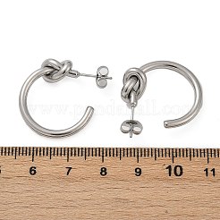 304 Stainless Steel knot Stud Earrings&nbsp;EJEW-S272-04P