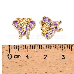 304 Stainless Steel with Crystal Rhinestone Enamel Charms&nbsp;STAS-G358-06G-03