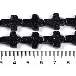 Synthetic Blue Goldstone Beads Strands&nbsp;G-I369-A25-02