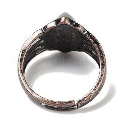 Natural Green Aventurine Horse Eye Adjustable Rings&nbsp;RJEW-K271-05R-12
