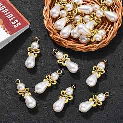 20Pcs Imitation Pearl Acrylic & Alloy Pendants&nbsp;PALLOY-JF03896