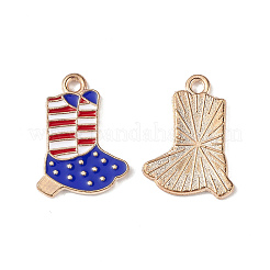 American Flag Style Alloy Enamel Pendants&nbsp;ENAM-K067-40