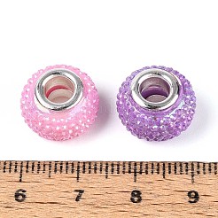 Large Hole Resin Rhinestone European Beads&nbsp;OPDL-T003-01G