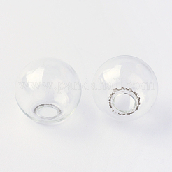Round Mechanized One Hole Blown Glass Globe Ball Bottles&nbsp;X-BLOW-R001-14mm