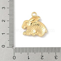 304 Stainless Steel Rabbit Pendants&nbsp;STAS-S186-07C-G