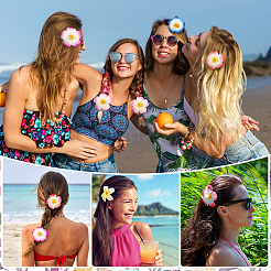 8Pcs 8 Colors Flower EVA Alligator Hair Accessories&nbsp;PHAR-PH0001-24