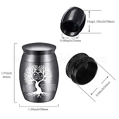 Zinc Alloy Cremation Urn&nbsp;AJEW-WH0232-04V