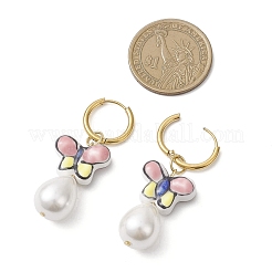 304 Stainless Steel Butterfly Hoop Earrings&nbsp;EJEW-JE06746
