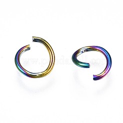Ion Plating(IP) 304 Stainless Steel Open Jump Rings&nbsp;STAS-S119-002