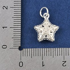 925 Sterling Silver Hollow Star Charms&nbsp;STER-K183-08S