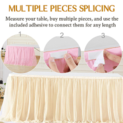 Polyester Table Skirt&nbsp;AJEW-WH20019-110C