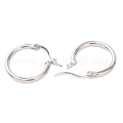 Rhodium Plated 925 Sterling Silver Hoop Earrings&nbsp;JE835A-02