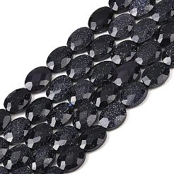 Synthetic Blue Goldstone Beads Strands&nbsp;G-H349-A01-18