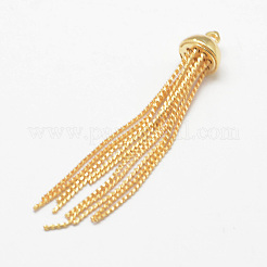 Brass Serpentine Chain Tassel Pendants&nbsp;X-KK-F718-09G
