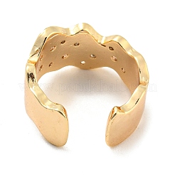 Real 14K Gold Plated Brass with Cubic Zirconia Cuff Earrings&nbsp;EJEW-M232-01G-G