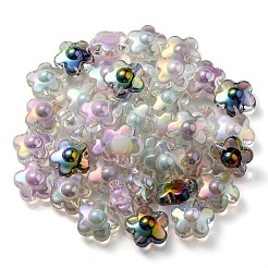 UV Plating Rainbow Iridescent Transparent Acrylic Beads&nbsp;OACR-C007-03