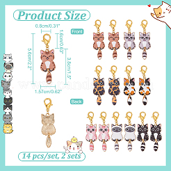 Alloy Enamel Pendant Locking Stitch Markers&nbsp;HJEW-AB00150