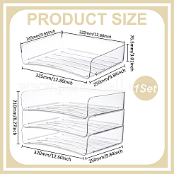 Desktop Transparent PET Riser Display Stands for Cards&nbsp;AJEW-WH0609-786B