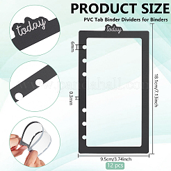 12Pcs PVC Tab Binder Dividers for Binders&nbsp;AJEW-BC0010-06D