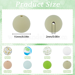 8 Styles Silicone Focal Beads&nbsp;SIL-SC0002-21