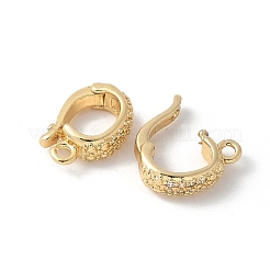 Brass Micro Pave Cubic Zirconia Pendants Bails&nbsp;KK-D324-15G