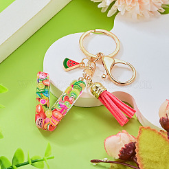 Fruit Series Letter Resin Keychains&nbsp;KEYC-TAC0033-02V