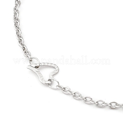 Tarnish Resistant 304 Stainless Steel Cable Chain Anklets&nbsp;AJEW-H104-14P