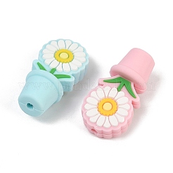 Flower Food Grade Silicone Focal Beads&nbsp;SIL-A011-03A