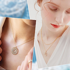 12Pcs 2mm 304 & 201 Stainless Steel Rolo Chain Necklaces for Men Women&nbsp;NJEW-BBC0001-01