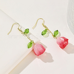 Zinc Alloy Resin Dangle Earrings&nbsp;WGB934E-01