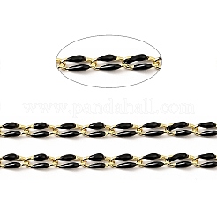 Brass Enamel Curb Chains&nbsp;CHC-C003-13G-03
