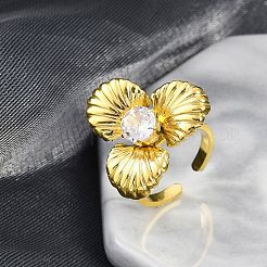 304 Stainless Steel Open Cuff Finger Rings for Women&nbsp;STAS-Z111-05G