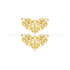 Ethnic Style Polyester Metallic Thread Embroidery Iron on Applique Patch&nbsp;PATC-WH0005-67A