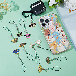 10Pcs Alloy Enamel Mobile Straps&nbsp;HJEW-DC00068
