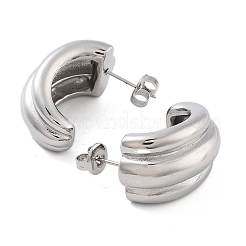 Non-Tarnish 304 Stainless Steel Arch Stud Earrings&nbsp;EJEW-P258-30P
