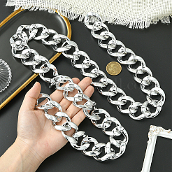 1Pc Acrylic Cuban Link Chain Necklaces for Men&nbsp;NJEW-SP0001-09B-S