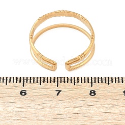 304 Stainless Steel Open Cuff Rings for Women&nbsp;RJEW-A056-01G