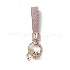 Microfiber & Zinc Alloy & Crystal Rhinestone Keychain&nbsp;LS-KEYC-G062-01C