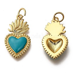 Golden Tone Brass Enamel Pendants&nbsp;LS-KK-K750-01G-D