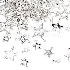 84Pcs 14 Styles Tibetan Style Zinc Alloy Pendants&nbsp;FIND-TA0009-55