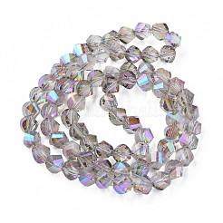 Electroplate Transparent Glass Beads Strands&nbsp;EGLA-N002-39-C05