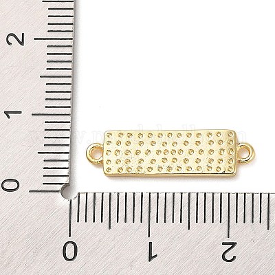 Beach Theme Rack Plating Brass Rectangle Connector Charms&nbsp;KK-P261-08D-G01-1