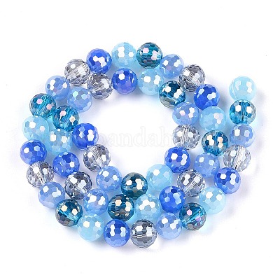 Electroplate Glass Bead Strands&nbsp;GLAA-Z006-01I-1