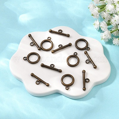 Brass Toggle Clasps&nbsp;KK-P141-01AB-1