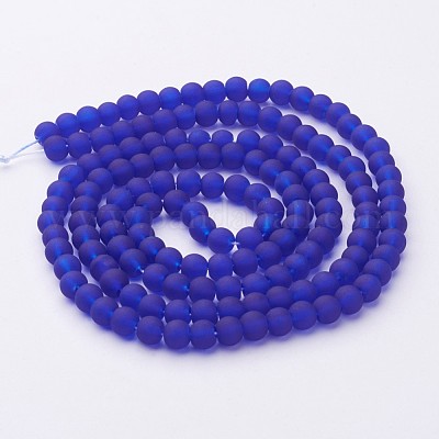Baking Paint Transparent Glass Bead Strands&nbsp;X-GLAA-S031-6mm-09-1