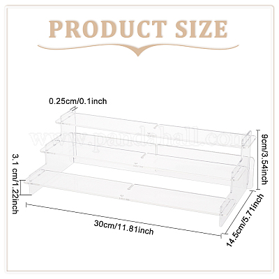 3-Tier Acrylic Model Toy Assembled Organizer Holders&nbsp;ODIS-WH0026-08B-1