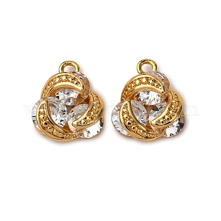 Wholesale Brass Pave Clear Cubic Zirconia Connector Charms