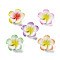 Opaque Resin Cabochons, Flowers, Mixed Color, 23.5x25.5x7mm